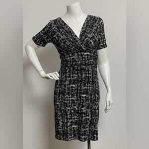 Ann Taylor Black/Tan Wrap Dress Size 12